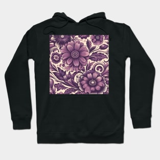 Purple Floral Hoodie